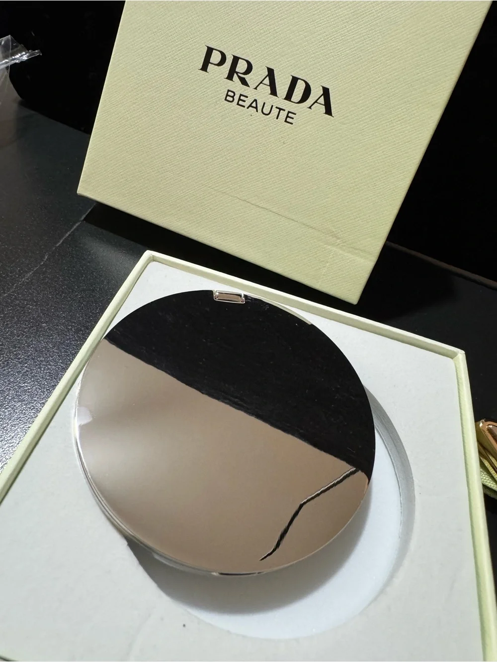 PRADA BEAUTÉ Compact 2 sided mirror - Reflective Taupe Compact